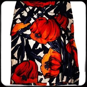 Moulinette Soeurs Floral Skirt in Red and Black